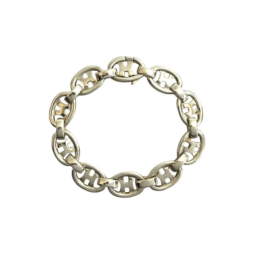 HERMES Silver Charm Bracelet